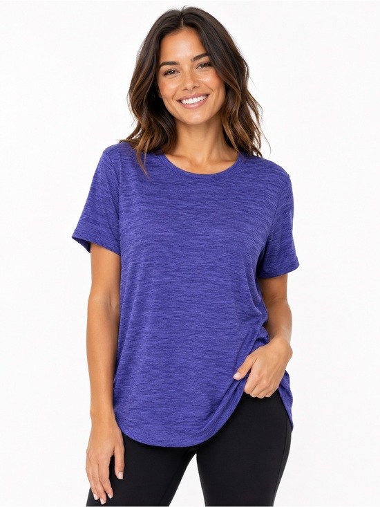 Skechers Tops - Skechers Short Sleeve Crewneck Tee in Heathered Purple
